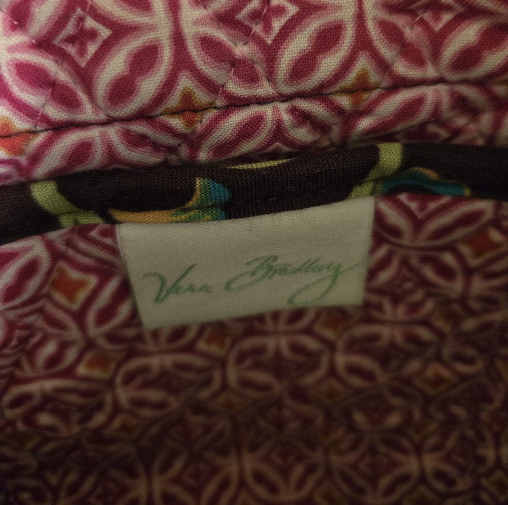 Vera Bradley - Floral Patterned Tote Bag - Pink and Brown - Picture 4 of 5